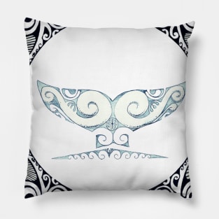 Tatoo art whale queue Pillow