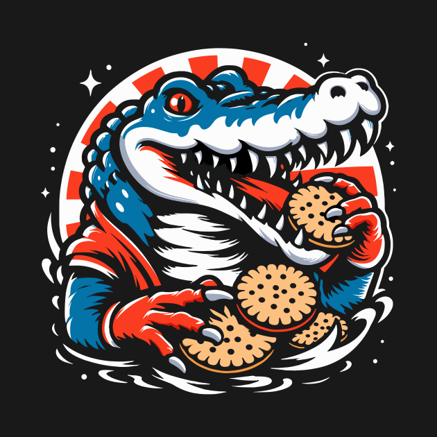 Crocodile-taste the biscuit by Rizstor