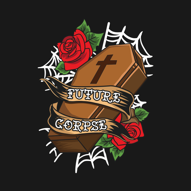 Funny Future Corpse Coffin Pastel Goth Horror Pun by theperfectpresents