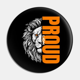 Majestic Proud Lion - Unique Wildlife Inspired Print Pin