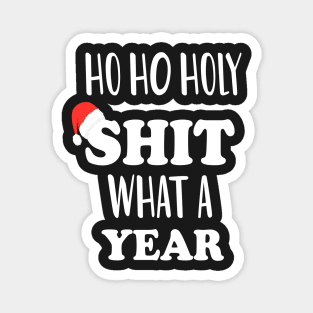 Ho Ho Holy Shit What A Year Magnet