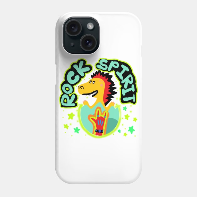 rock spirit, dinosaur Phone Case by zzzozzo