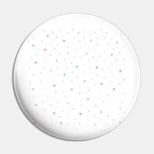 Glowing Pixel Snowstorm on White Pin