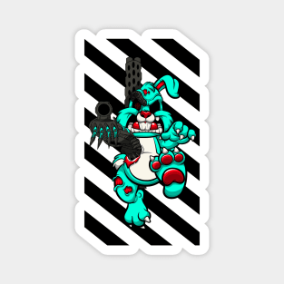 Halloween rabbit cyborg monster gamer style Magnet