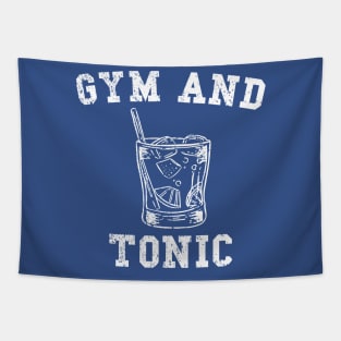 Fun Gym and Tonic distressed design Tapestry