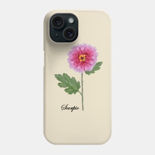 Scorpio Zodiac Flower Phone Case