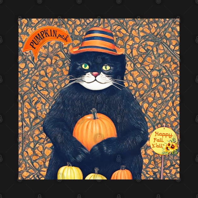 Pumpkin Patch Cat by Black Cat Alley