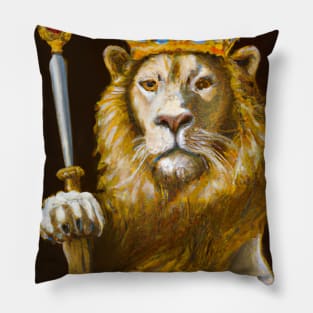 Lion with Crown Pillow