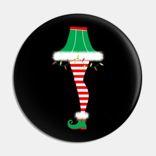 Retro Christmas Leg Lamp Elf Pin