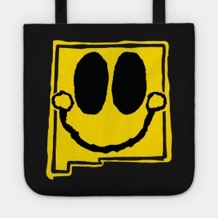 New Mexico Happy Cartoon Map Face with smile Tote