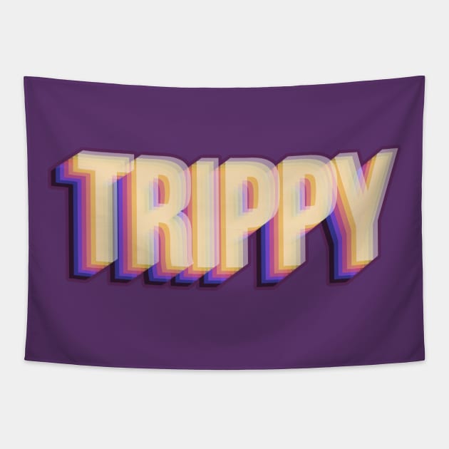 TRIPPY - 3D Typography Tapestry by Lumos19Studio