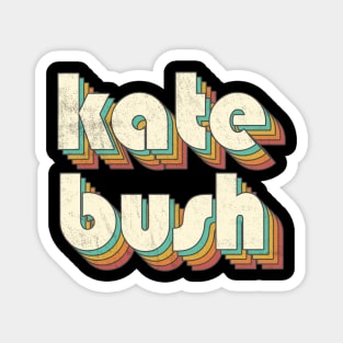 Retro Vintage Rainbow Kate Letters Distressed Style Magnet