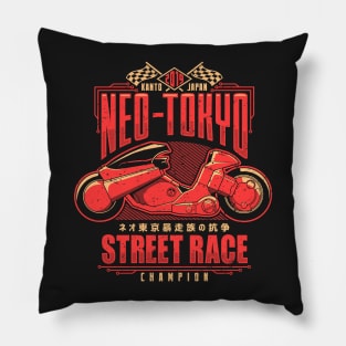 Neo-Tokyo Street Race Champion Pillow