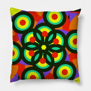 geometric shapes colourful flower design Pillow