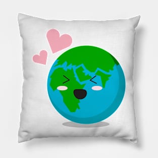 Love Earth Day Illustration Pillow