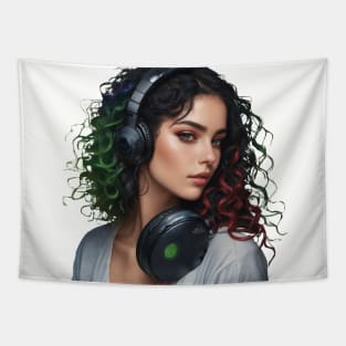 Coloured hair girl Tapestry