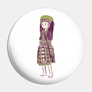 People of Thailand - Bored Hmong Girl Pin