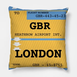 Great Britain Plane ticket Pillow