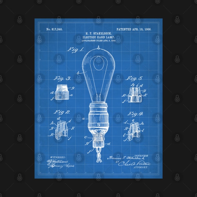 Light Bulb Patent - Industrial Design Architectural Decor Art - Blueprint by patentpress