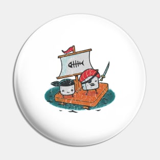 Pirate Sushi Funny Pin