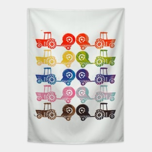 Rainbow Tractors Tapestry