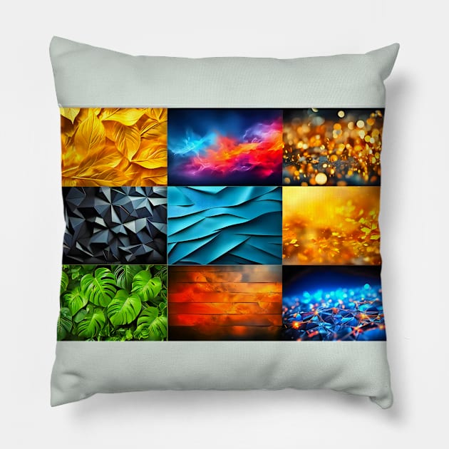 Mosaic luxurious divers backgrounds Pillow by Choulous79