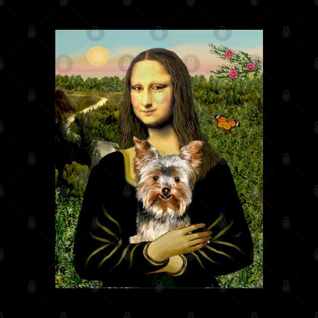 Mona Lisa and Her Yorkshire Terrier by Dogs Galore and More