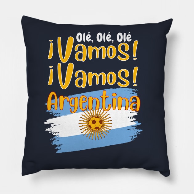 Argentina Qatar World Cup 2022 Pillow by Ashley-Bee