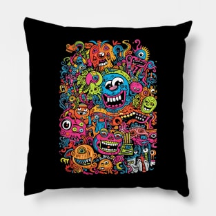 Monstrous Mash-Up Pillow