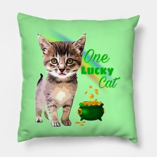 One Lucky Cat Pillow