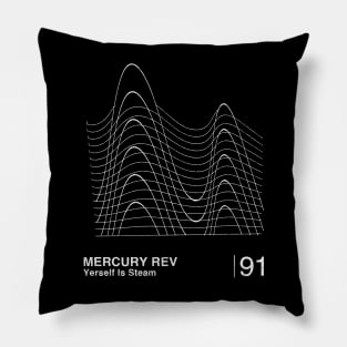 Mercury Rev  / Minimalist Graphic Fan Artwork Design Pillow