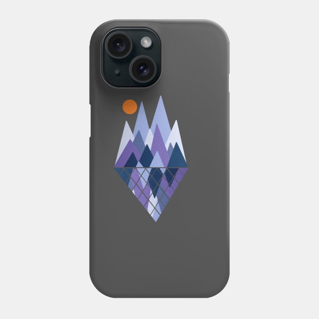 Geometric Mountains Phone Case by Retro Love