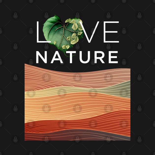 Love Nature No. 4: Have a Green Valentine's Day on a Dark Background by Puff Sumo