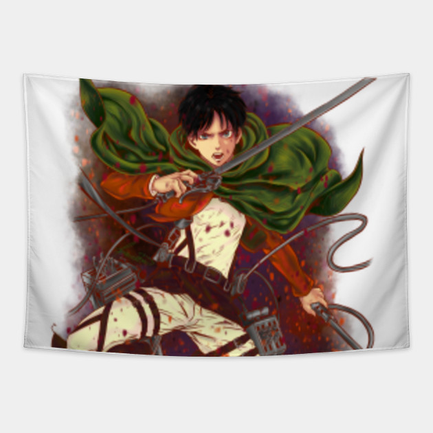 Attack On Titan Fanart Eren Yeager Version 3 5 Attack On Titan Tapestry Teepublic Jean &' eren stan 💓's instagram post: attack on titan fanart eren yeager version 3 5