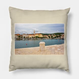 Supetar Waterfront, Brac Island, Croatia Pillow