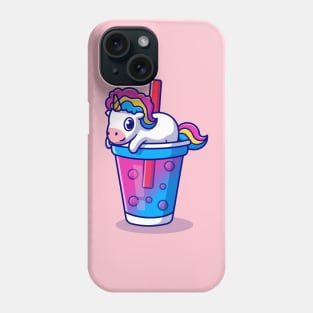 Cute Unicorn Boba Milk Tea Cartoon Phone Case