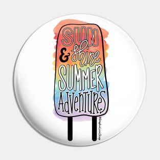 Sunshine and Summer Adventures Rainbow Popsicle ©GraphicLoveShop Pin