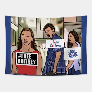 Distracted Boyfriend Meme Free Britney Mashup Tapestry