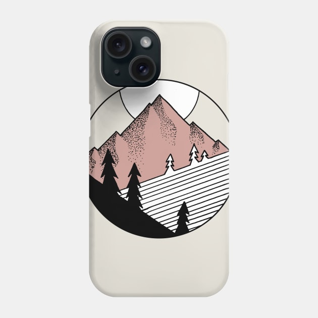 Circle Mountain Phone Case by ZekeTuckerDesign