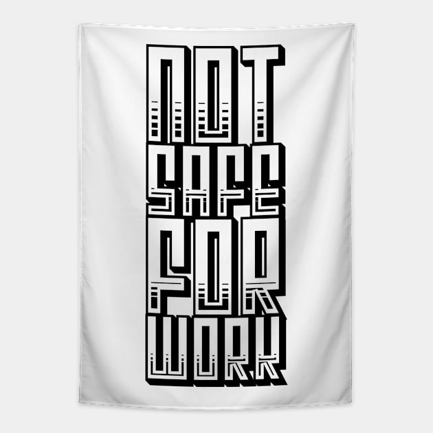 Not Safe For Work (v2) Tapestry by bluerockproducts