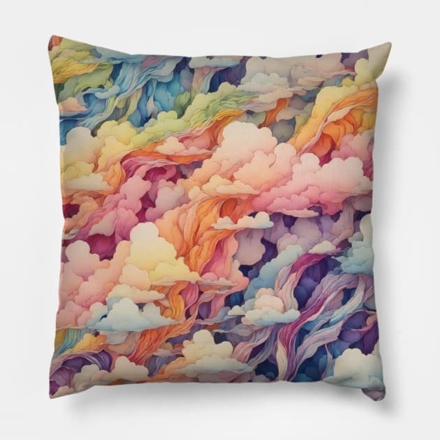 Prismatic Dreamscape Pillow by GracePaigePlaza