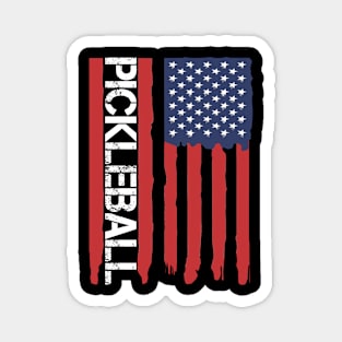 American Flag Patriotic Pickleball Magnet