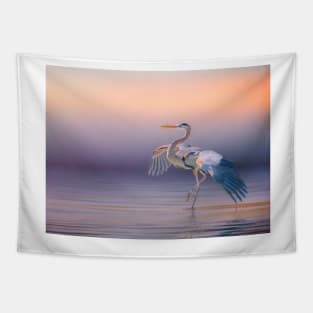 Sunset Heron Tapestry