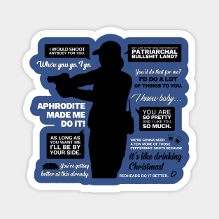 Nicole Haught Silhouette Quotes - Wynonna Earp Magnet