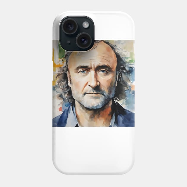 Watercolors with Phil Collins Phone Case by bogfl
