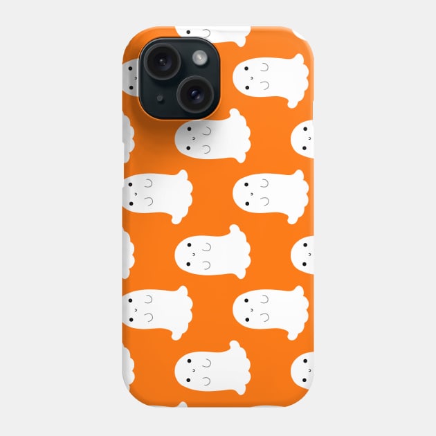 Cute Ghost Orange Pattern Phone Case by saradaboru