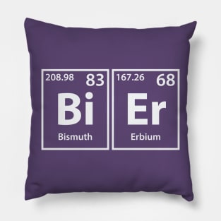 Bier (Bi-Er) Periodic Elements Spelling Pillow