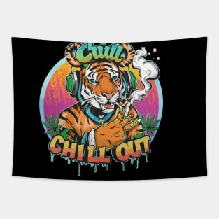 Tiger Beats: Fashionable Hip-Hop Vibes Tapestry