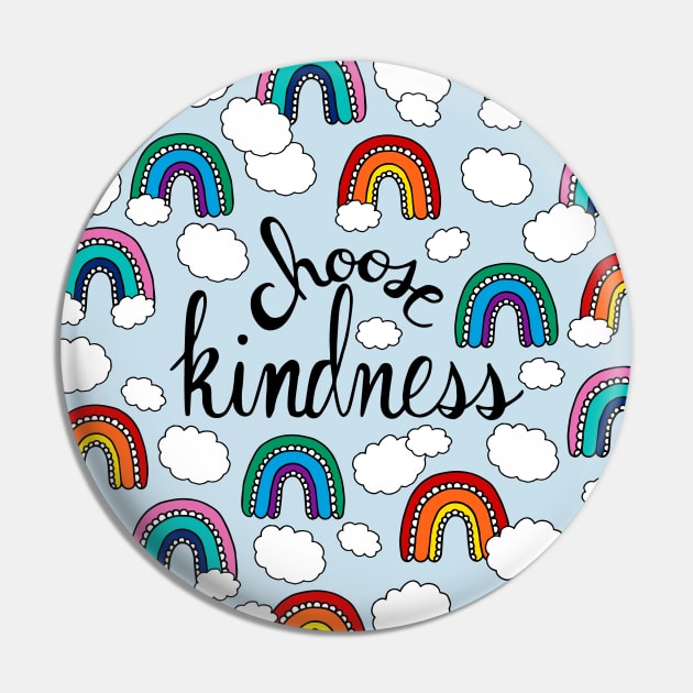 Choose Kindness Rainbow Palette Pin by HLeslie Design