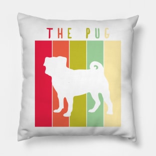 Retro Vintage The Pug Pillow